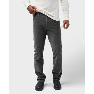 STIO Rivet Pants Men's 36 x 29.5 Gray Corduroy Stretch Organic Cotton Straight